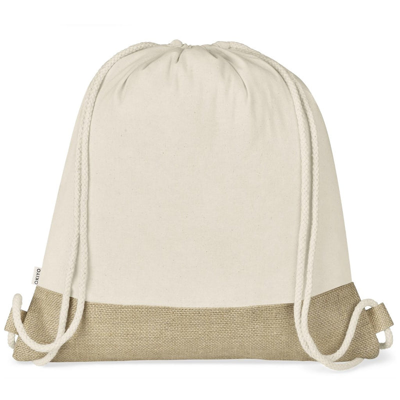 Jute & Cotton Drawstring Bag