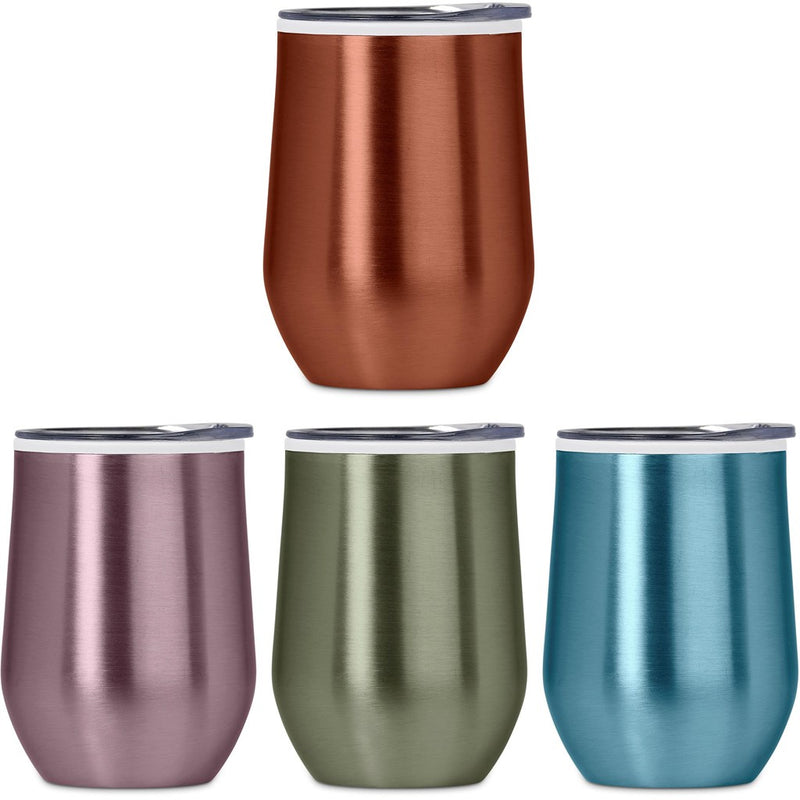 On the go Stainless Steel & Plastic Double-Wall Tumbler - 350ml