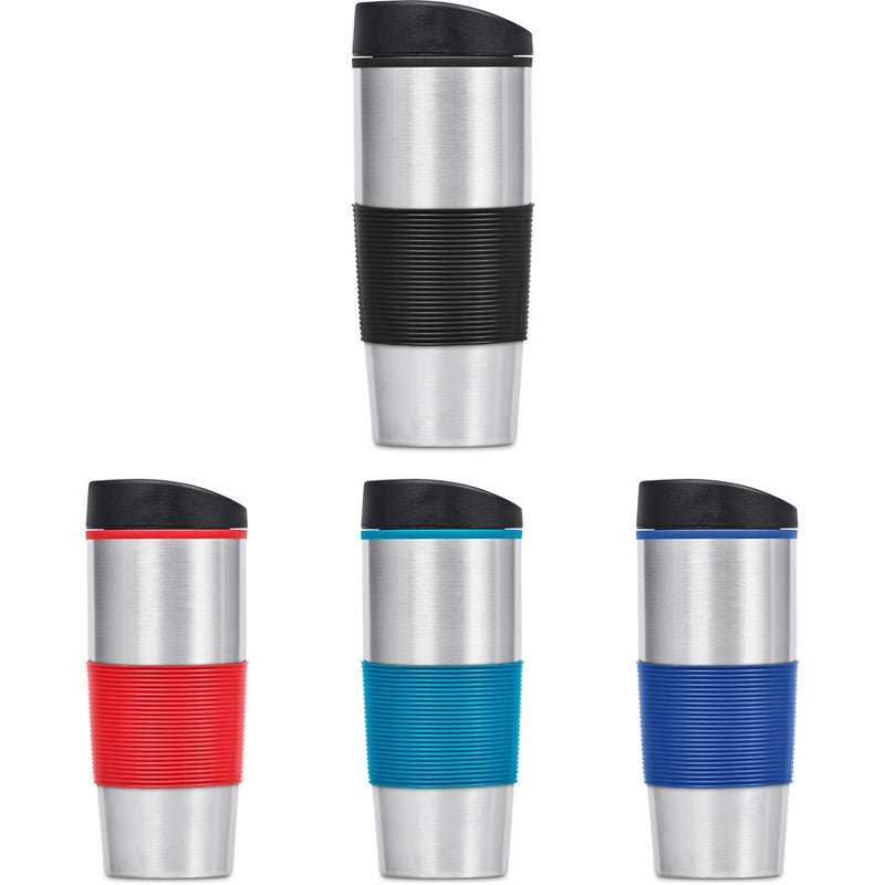 Vibrant Stainless Steel & Plastic Double-Wall Tumbler - 450ml