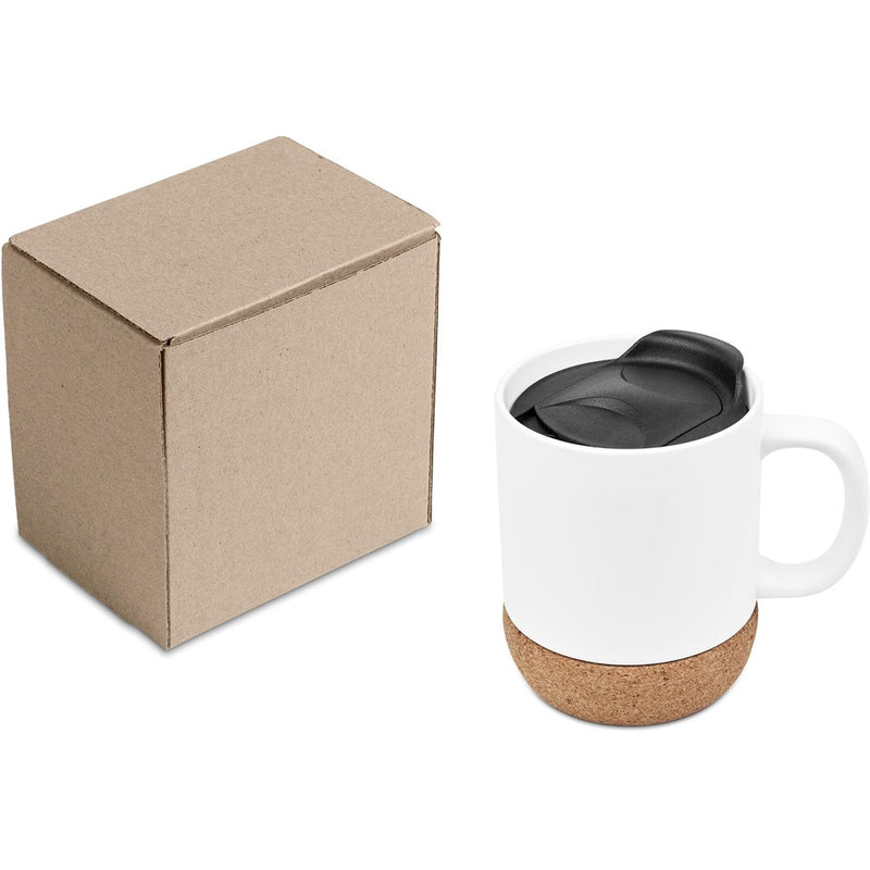 Cork & Ceramic Sublimation Coffee Mug – 340ml