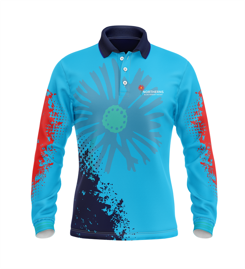 Northerns Supporters Light Blue Long Sleeve Golfer