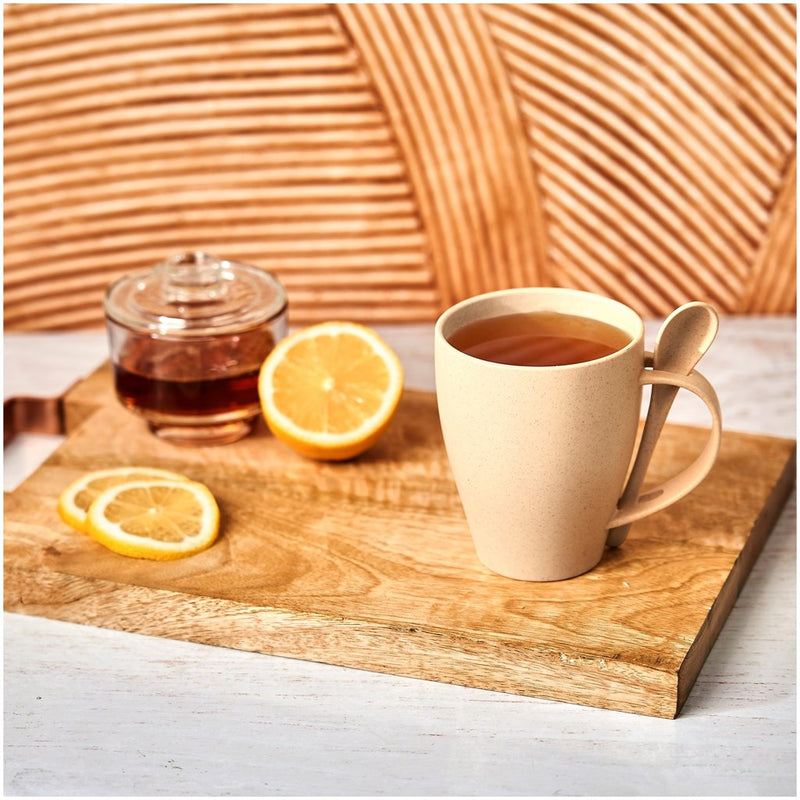 Wheat Straw Mug & Spoon - 350ml