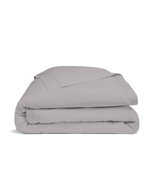 LUX Oxford Light Grey Duvet Cover with Flap · 100% Cotton · 300 TC