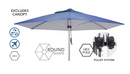 FRAME ONLY - PARASOL 3.5M ROUND SHAPE