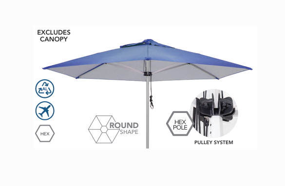 FRAME ONLY - PARASOL 3M ROUND SHAPE