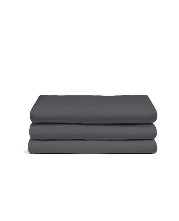 LUX Slate Fitted Sheet · Extra Length · Cotton Rich Percale · 200 TC